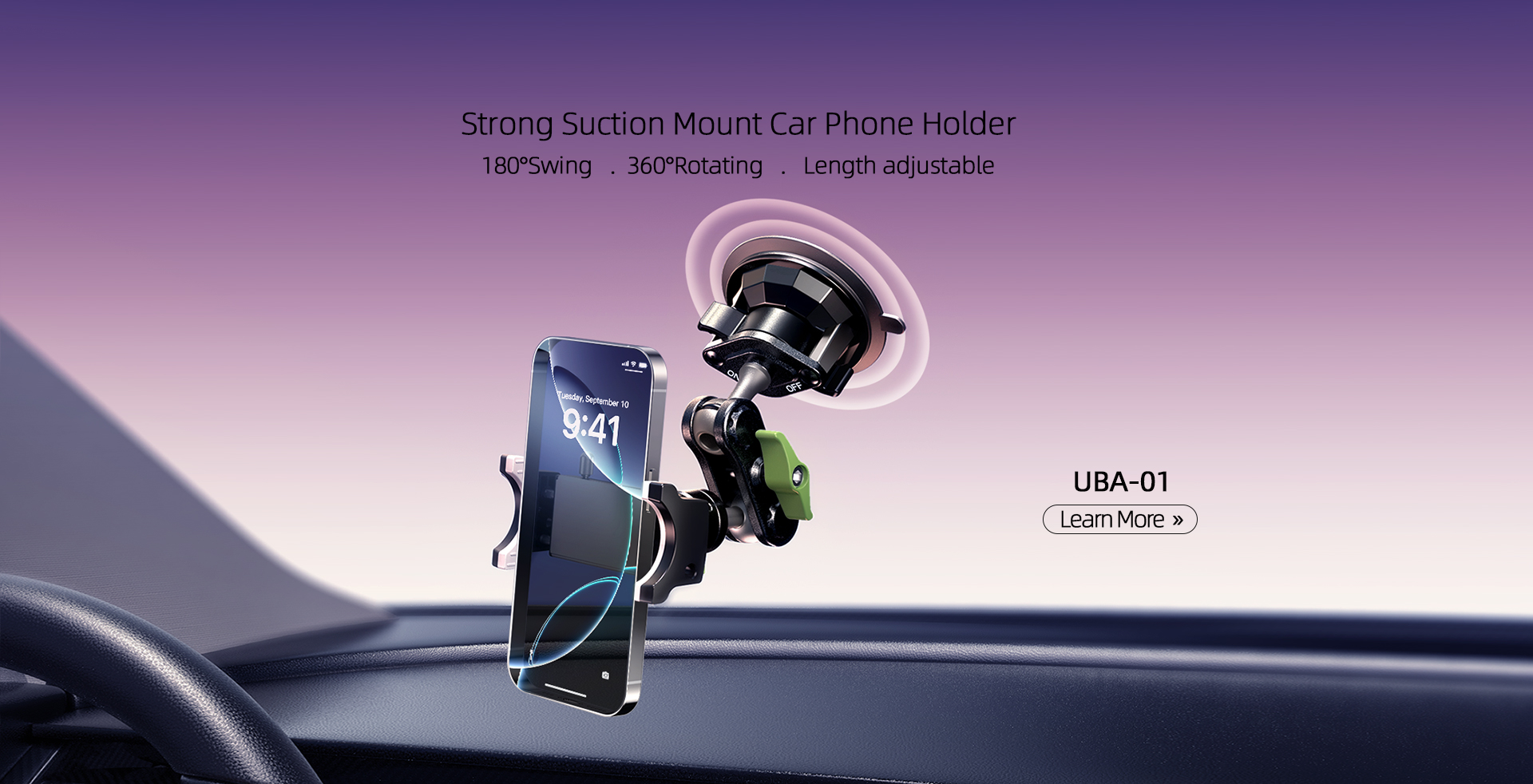 Universal Ball Head Arm Car Phone Holder